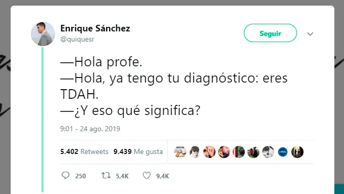 Tuit principal del hilo de Enrique Sánchez