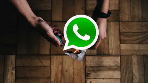 "quemando" un mensaje de WhatsApp "quemando" un mensaje de WhatsApp