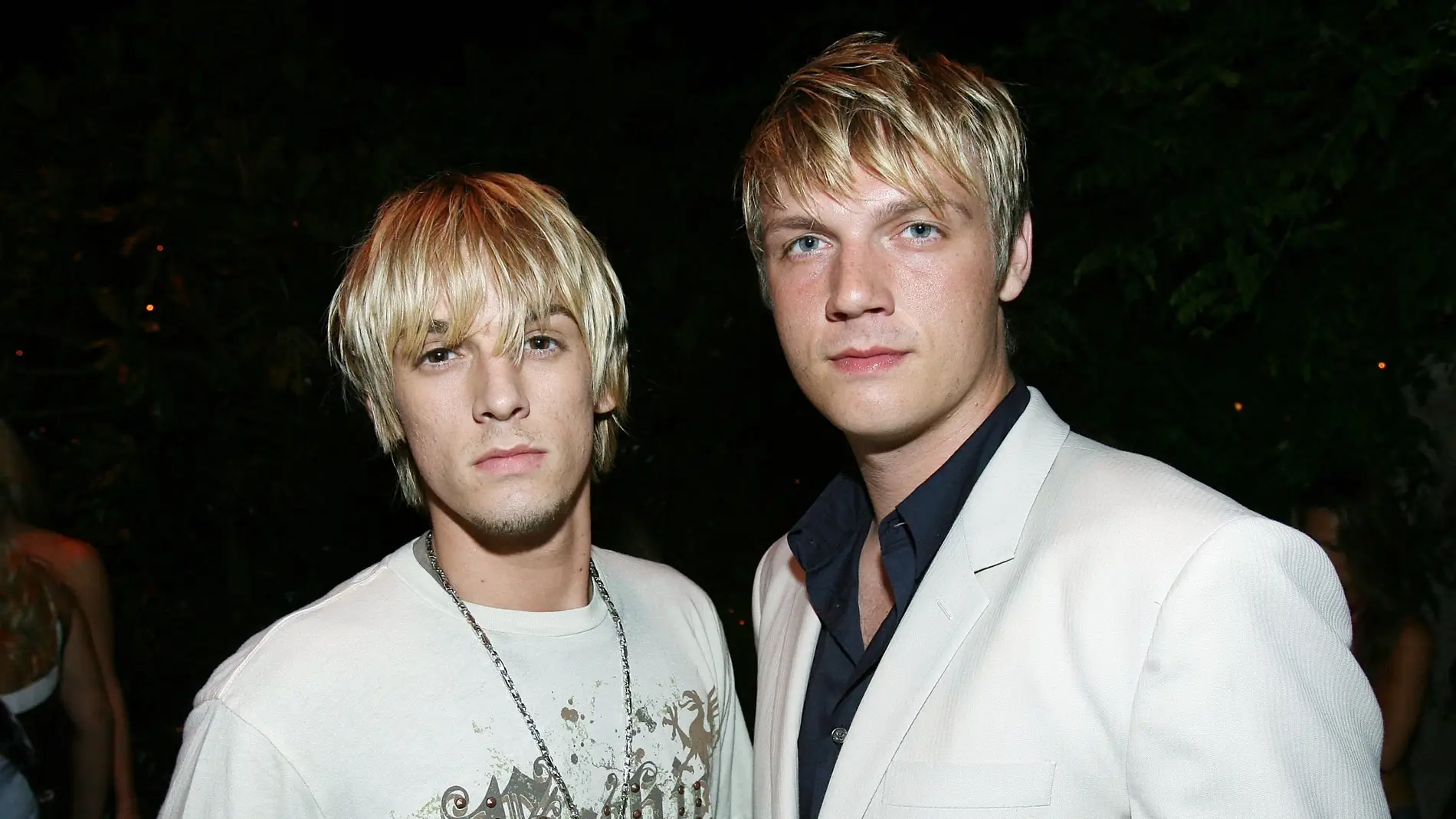 Aaron y Nick Carter durante un evento en 2011