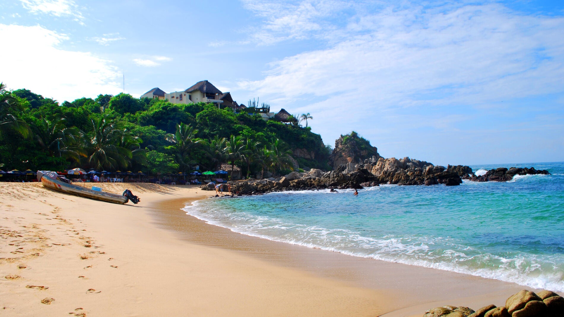 Playa en Puerto Escondido, Oaxaca 