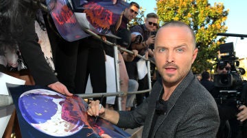 Aaron Paul en la premiere de El Camino