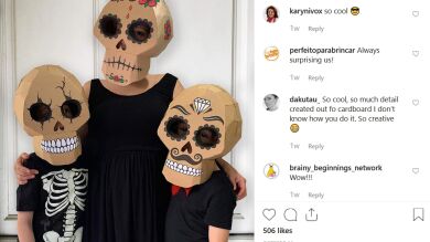8 originales disfraces de Halloween hechos con cartón