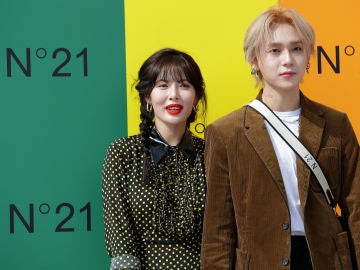 Hyuna y Dawn en un acto promocional