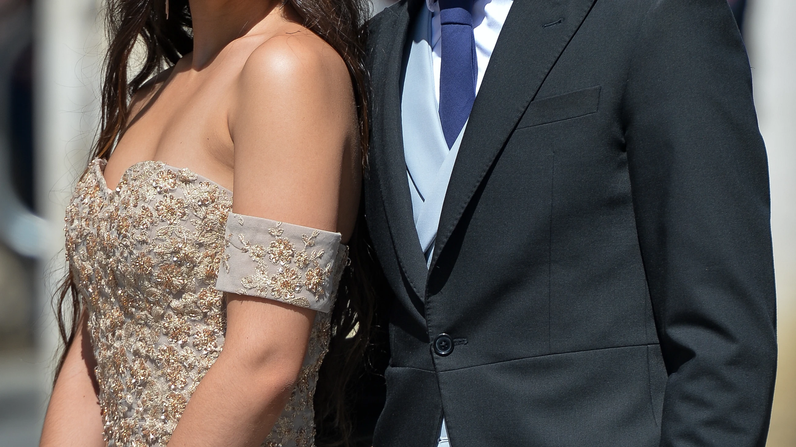 Marta Díaz y Sergio Reguilón en la boda de Pilar Rubio