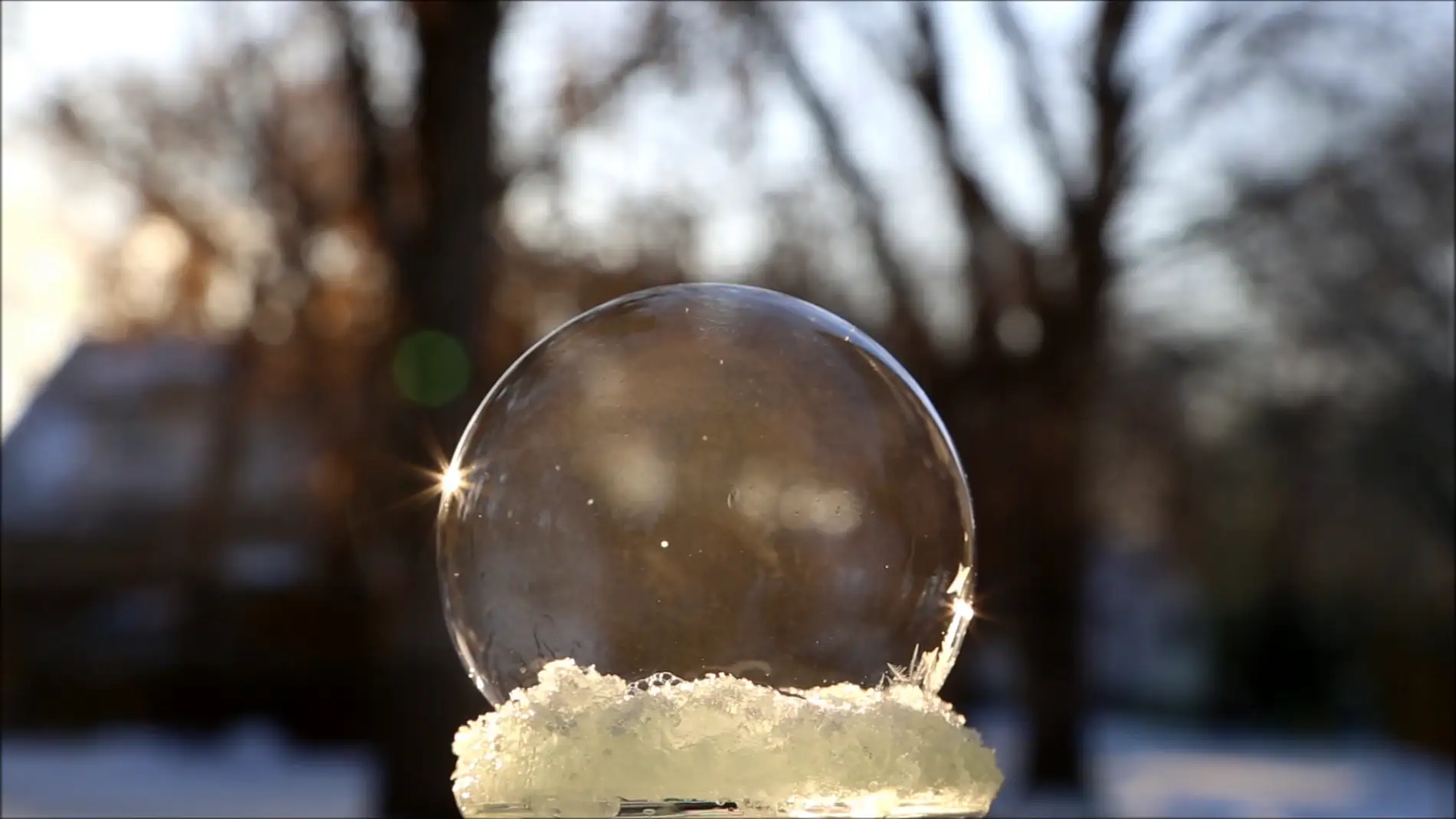Así se congelan las burbujas