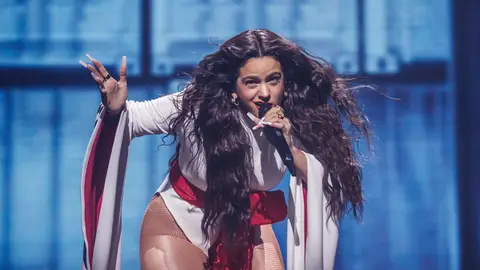 Rosalía durante su concierto en Madrid Rosalía durante su concierto en Madrid