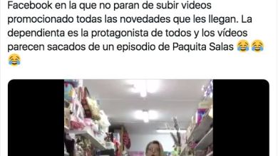 Un bazar chino arrasa en redes sociales por los desternillantes vídeos publicitarios de su dependienta 