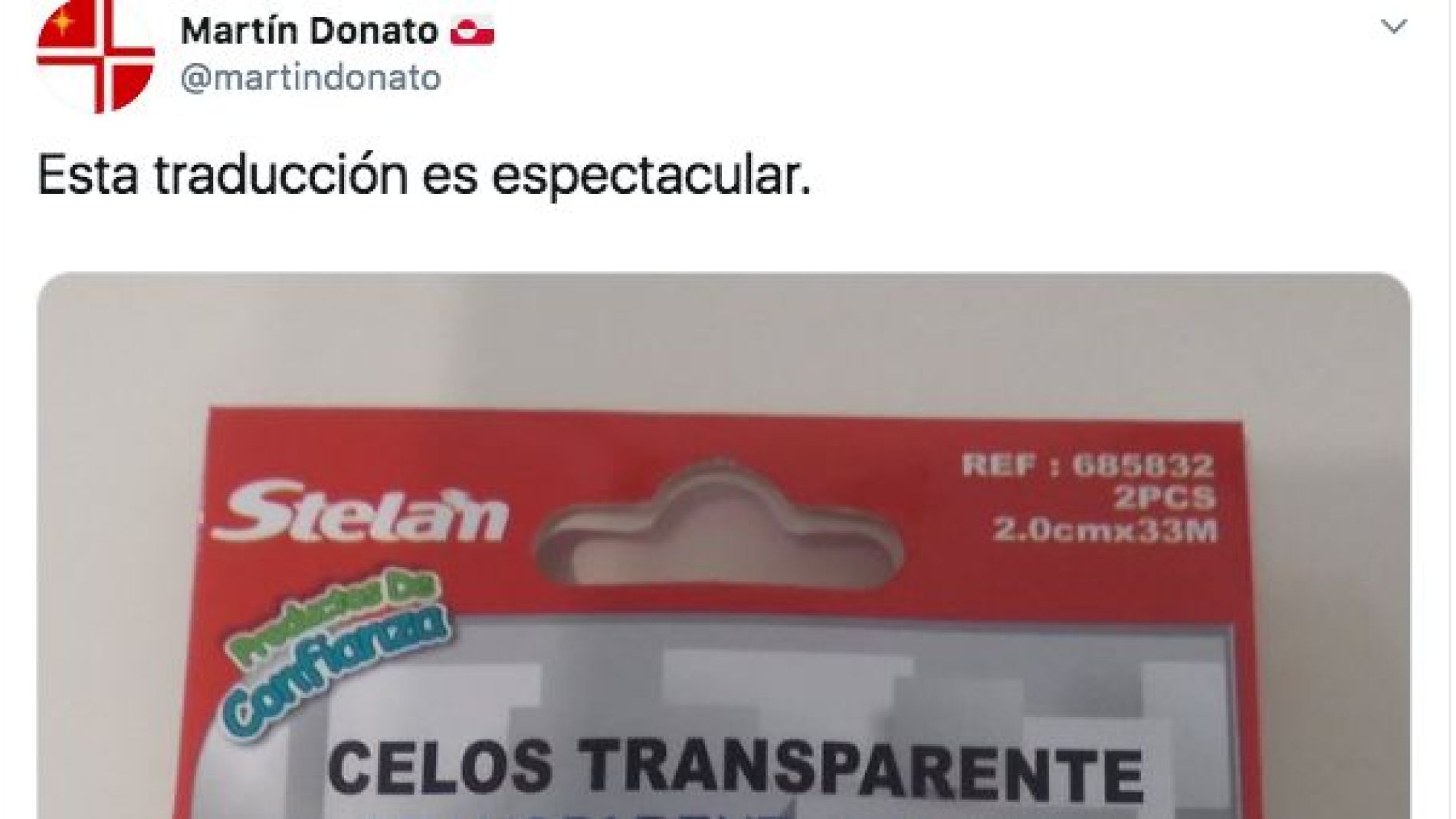 Pantallazo del tuit de Mart&iacute;n Donato