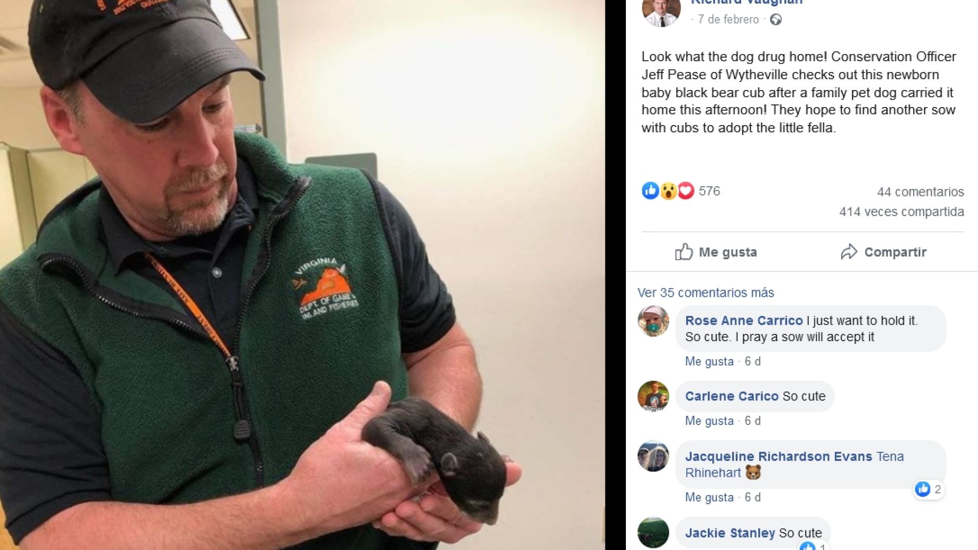 Facebook de Richard Vaughan