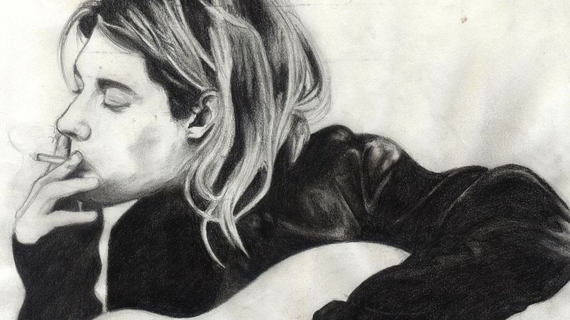 Dibujo de Kurt Cobain por Rose Robin