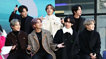 BTS en Nueva York, poco antes de su visita al programa de Jimmy Fallon