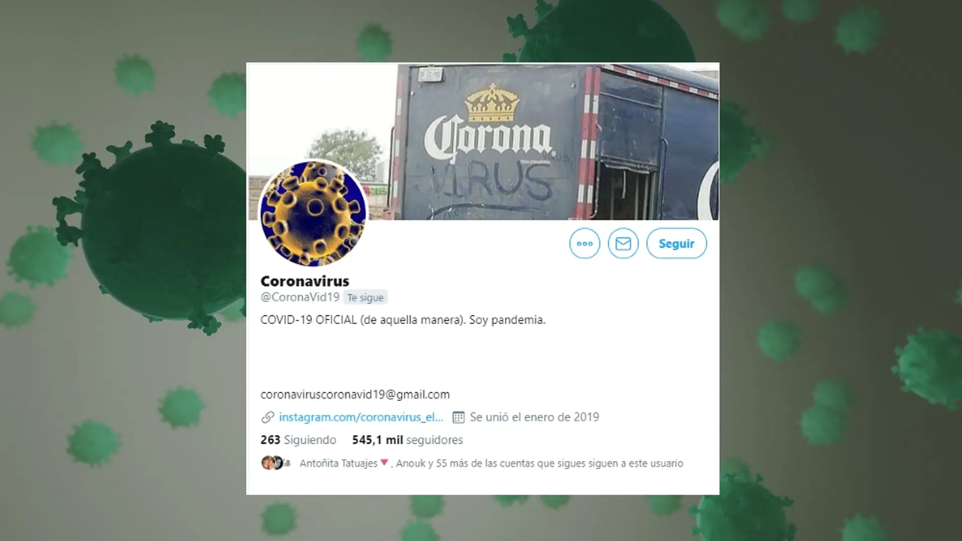 Twitter de @Coronavid19