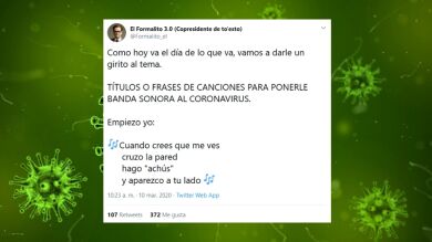 El desternillante hilo de Twitter que transforma canciones famosas para ponerle banda sonora al coronavirus