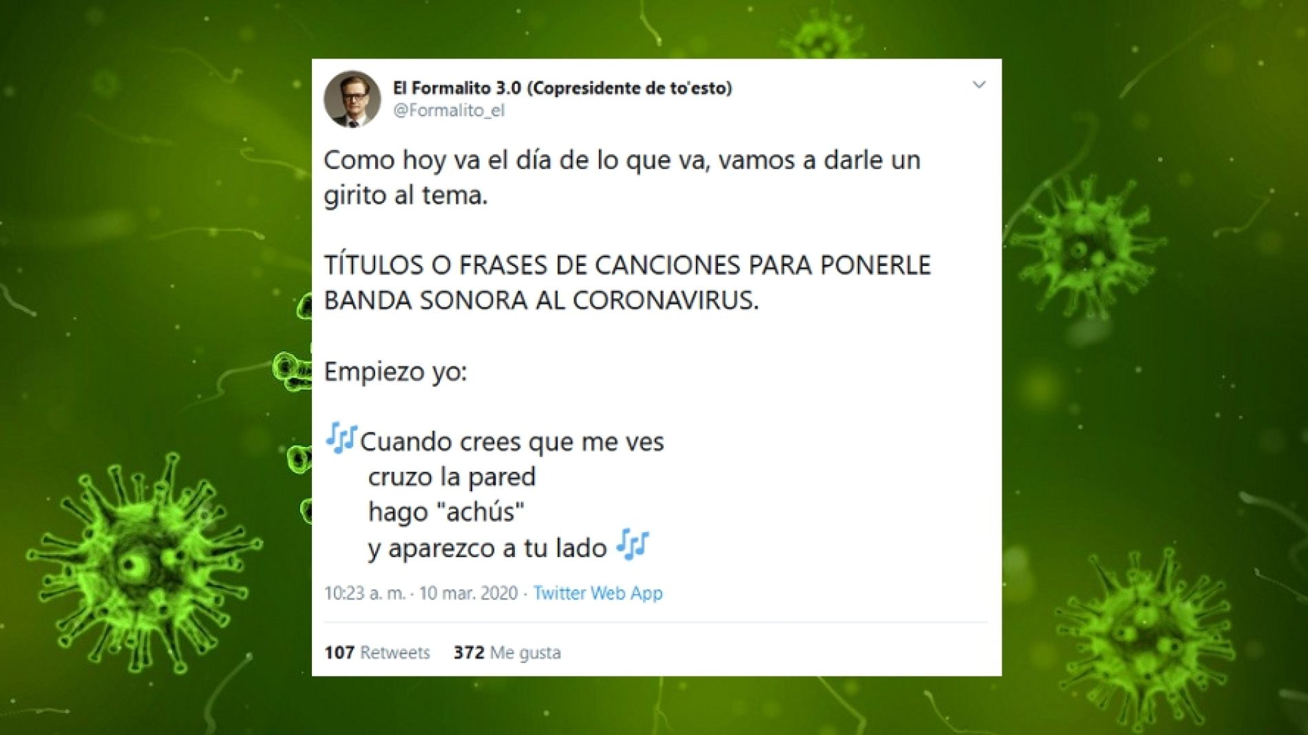 El Desternillante Hilo De Twitter Que Transforma Canciones Famosas Para ...