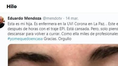 El padre de una enfermera del coronavirus comparte una brutal foto de su hija que todos están aplaudiendo