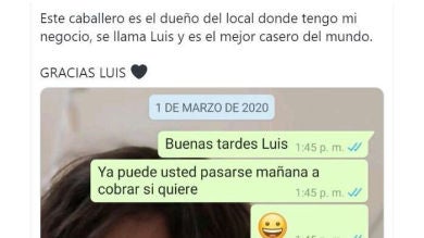 El gesto solidario de un casero con su inquilino que todos están aplaudiendo