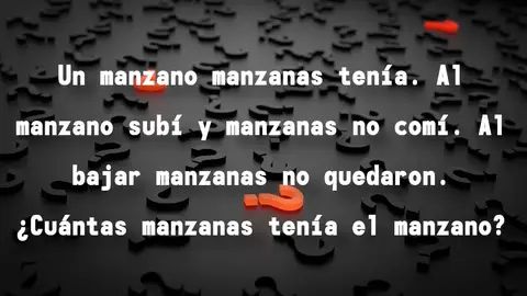 Acertijo de las manzanas Acertijo de las manzanas