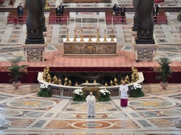 El Papa Francisco durante la misa del D&iacute;a de la Resurrecci&oacute;n