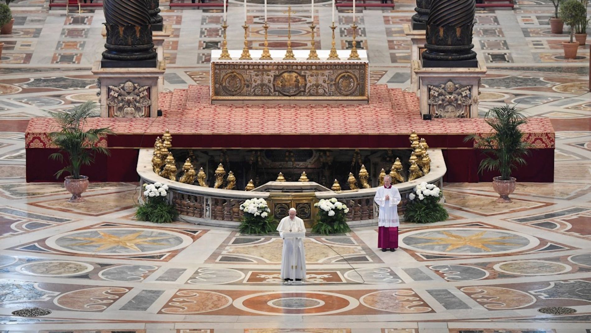 El Papa Francisco durante la misa del D&iacute;a de la Resurrecci&oacute;n