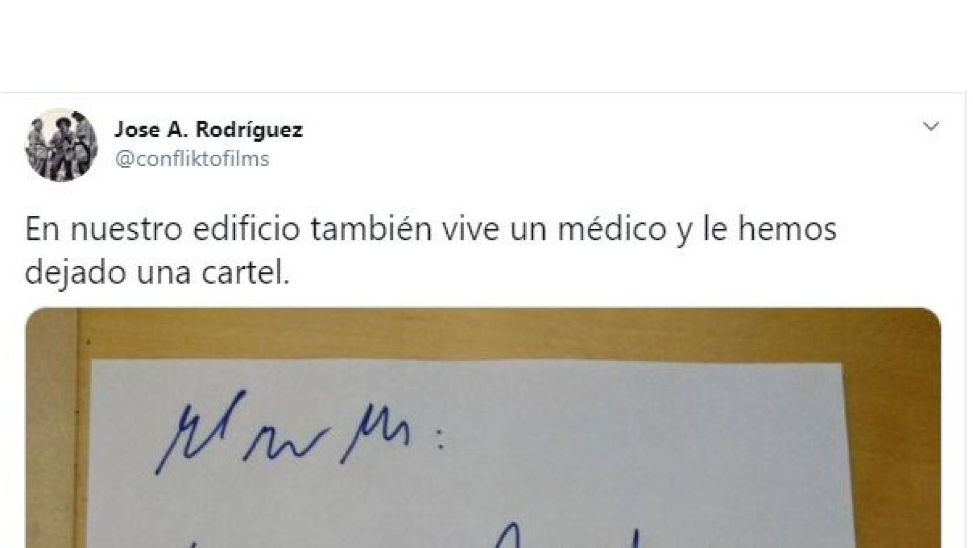 Tuit de @confliktofilms