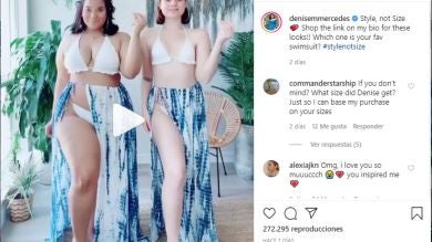 Dos amigas de diferentes tallas se prueban los mismos modelos para reivindicar un cambio en la industria de la moda
