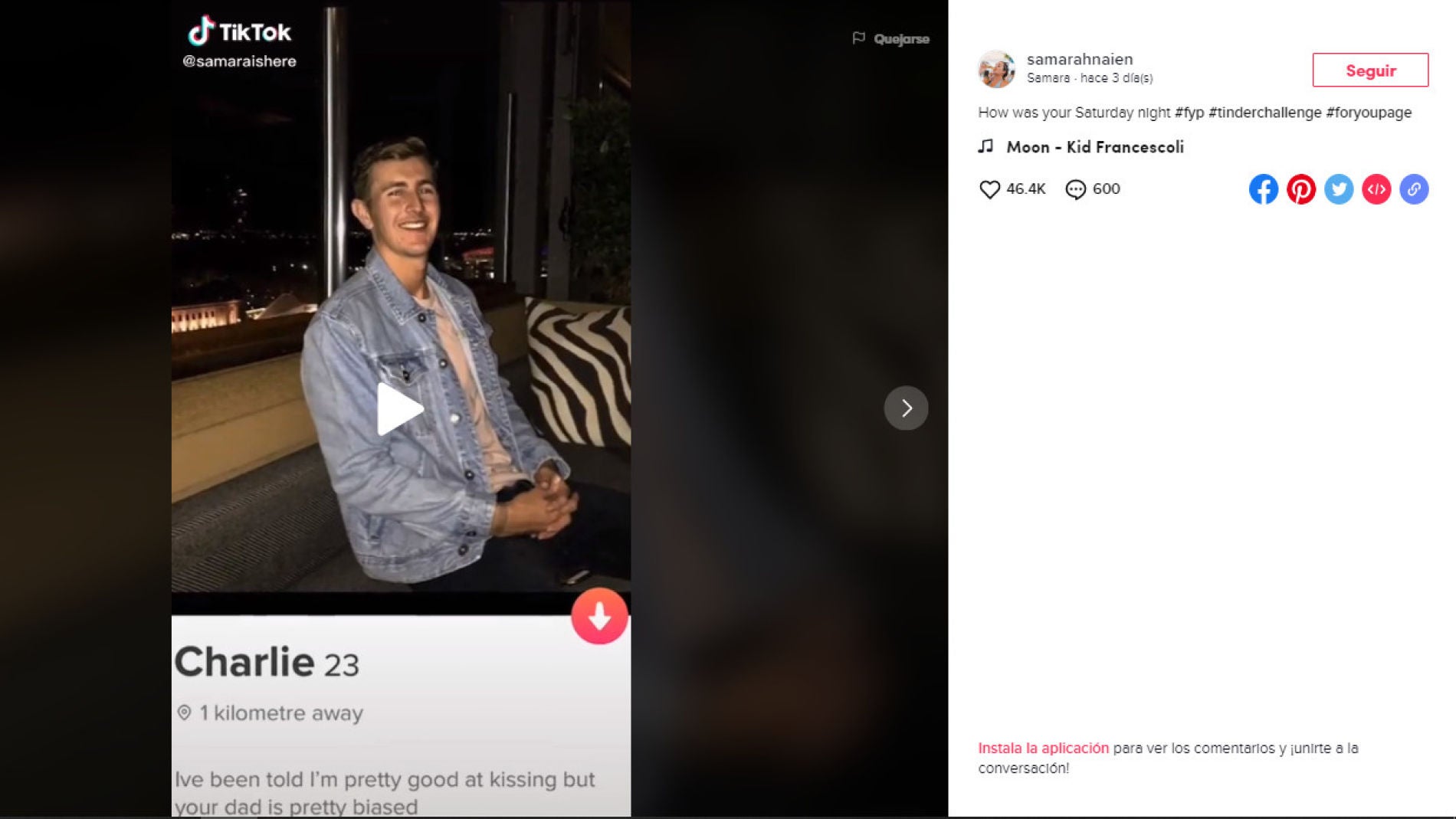 Tik Tok de @samarahnaien