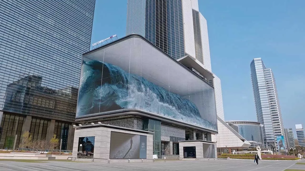 Ola dentro de un edificio