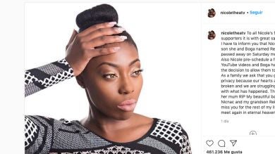 Muere Nicole Thea, youtuber de 24 años embarazada de ocho meses