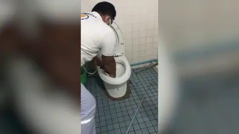 Una serpiente en el váter Una serpiente en el váter