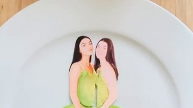 Convierten aguacates en vestidos para las hermanas D'Amelio