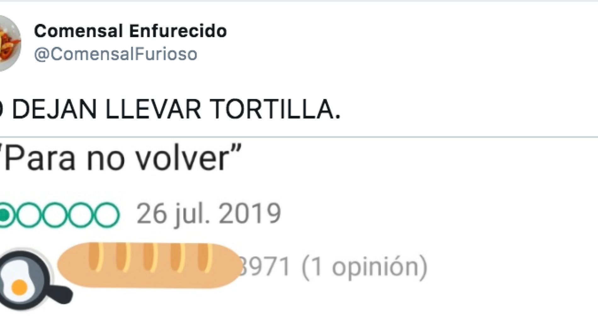 Twitter de Comensal Enfurecido