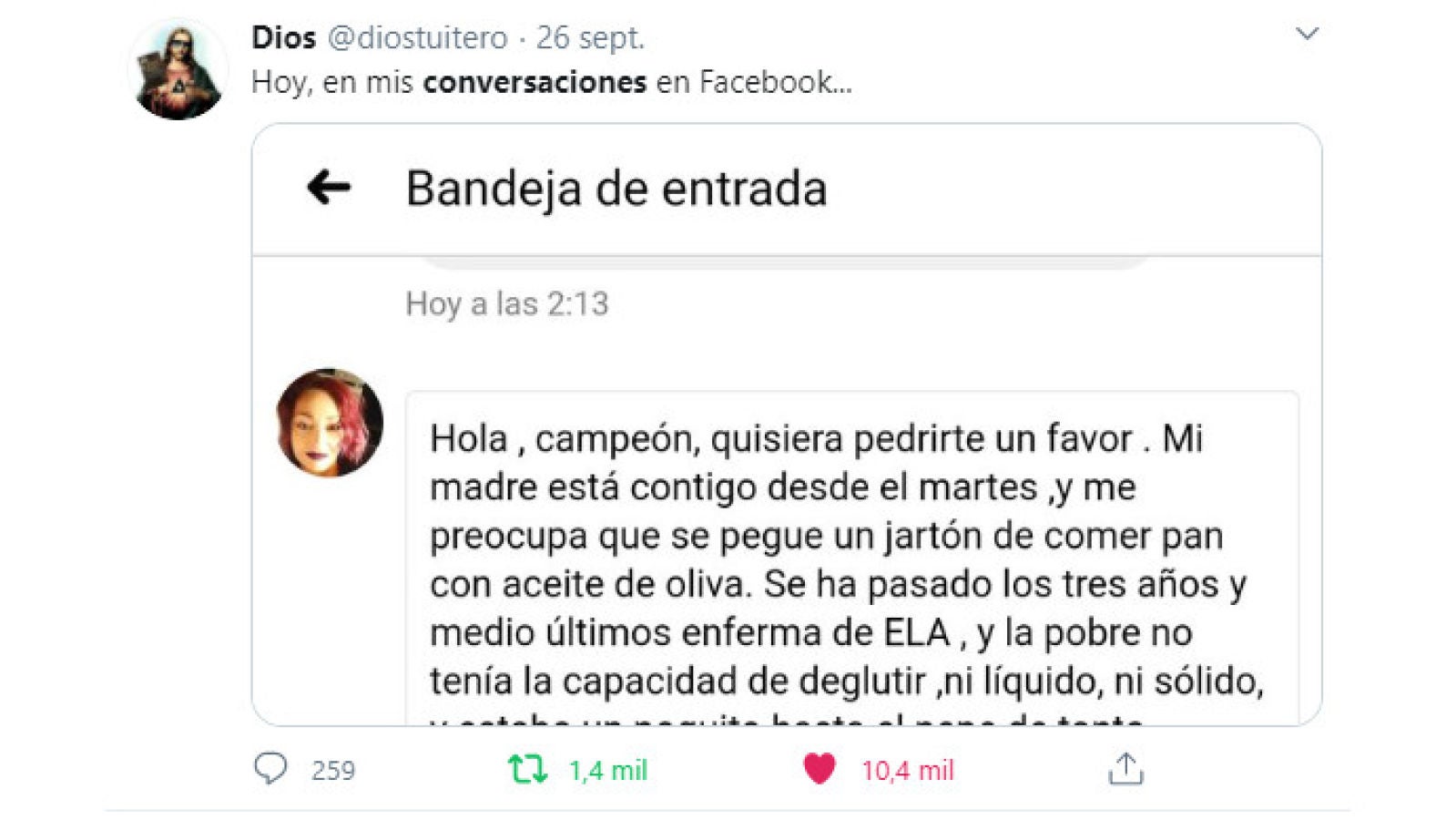 Las mejores conversaciones de Diostuitero en Facebook