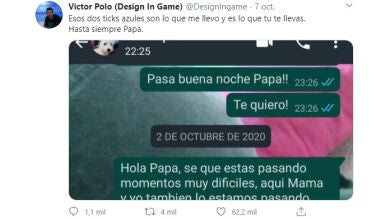 Comparte el último WhatsApp que envió a su padre antes de morir y todos en Twitter están llorando