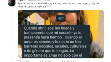 Una chica les cuenta a sus abuelos que tiene novia y le escriben este mensaje que ha reventado Twitter