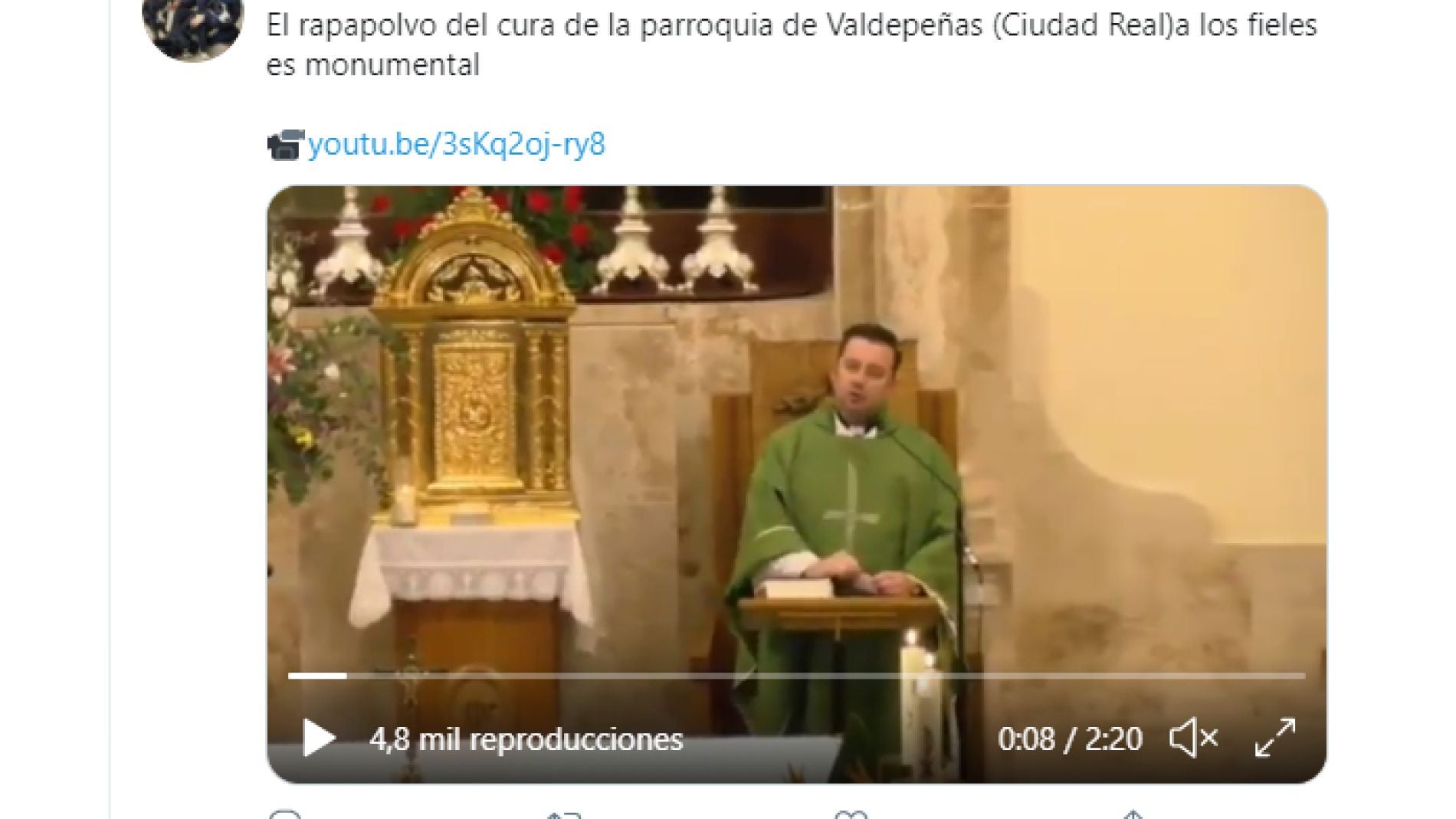 El rapapolvo del cura de Valdepe&ntilde;as