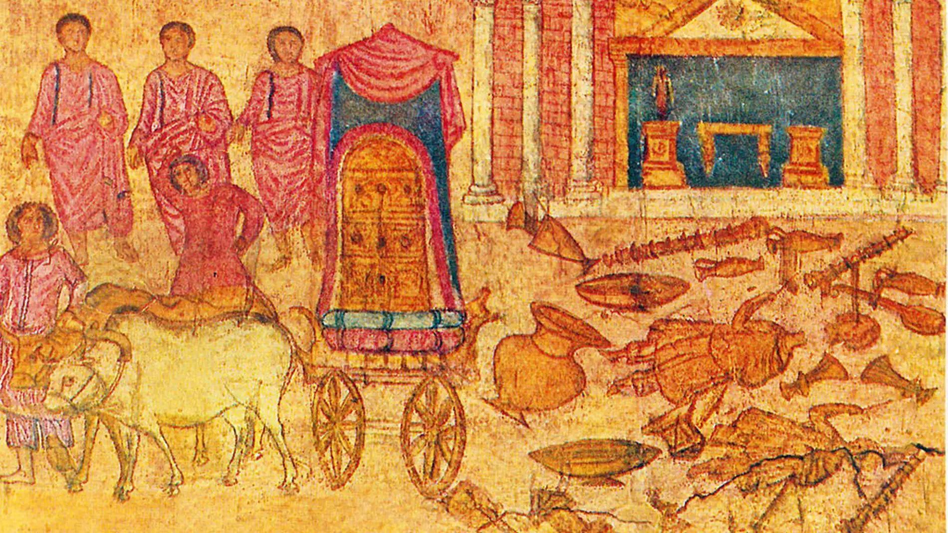 El robo del arca por los filisteos. Museo Nacional de Damasco.