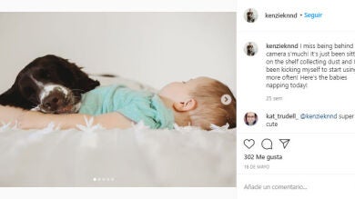 Las adorables fotos de un bebé y su perro durmiendo juntos que te derritarán