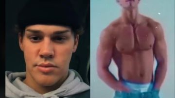 Noah Beck haciendo un dueto en TikTok