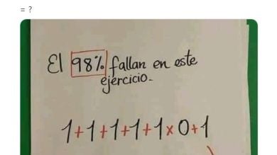La solución correcta al problema de matemáticas que 