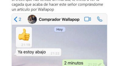 El increíble mensaje en WhatsApp que le mandó por error un comprador de Wallapop que está sorprendiendo a todos