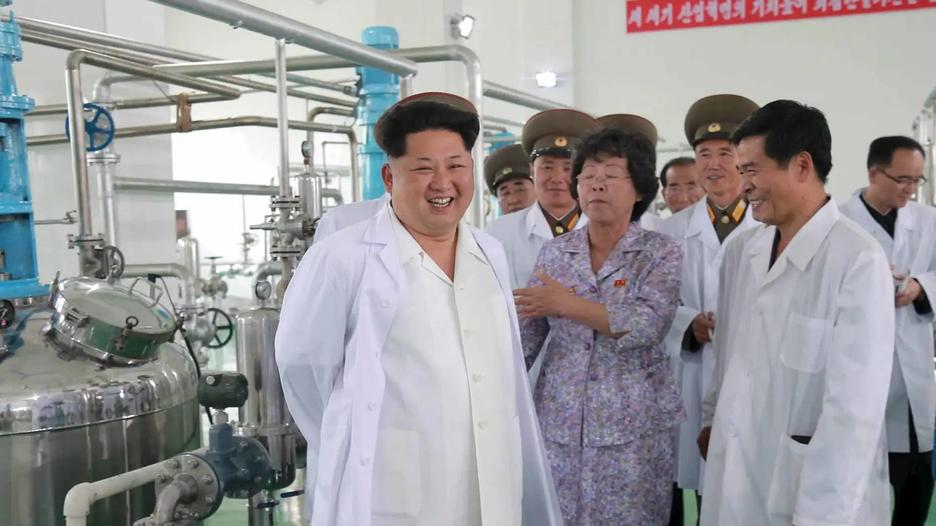 Kim Jong-Un en un laboratorio