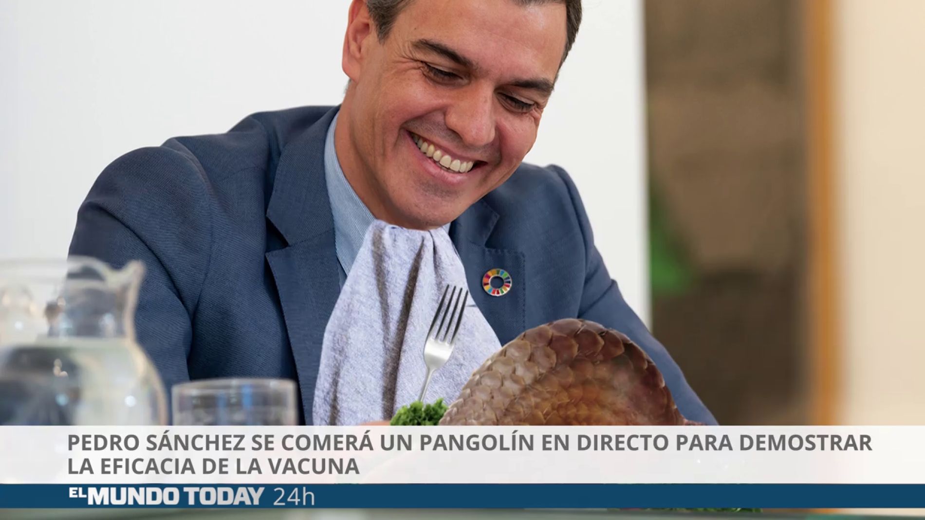 Pedro S&aacute;nchez se comer&aacute; un pangol&iacute;n en directo para demostrar la eficacia de la vacuna