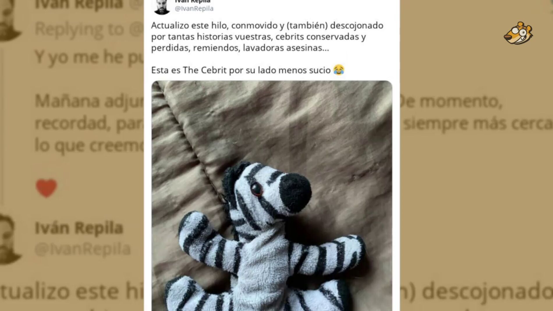 'The Cebrit': el drama viral de un padre por encontrar el peluche perdido de su hija