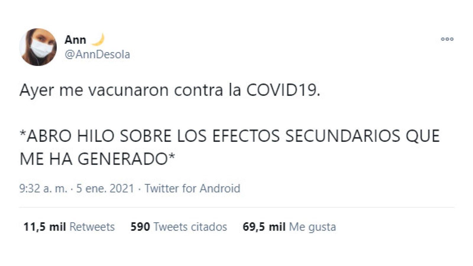 El demoledor hilo sobre los efectos secundarios de la vacuna de la Covid en una joven barcelonesa