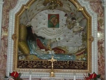 Urna con el Santo Cuerpo de Santa Filomena en Mugnano del Cardinale