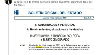 La curiosa corrección del BOE que desata la risa en Twitter: 