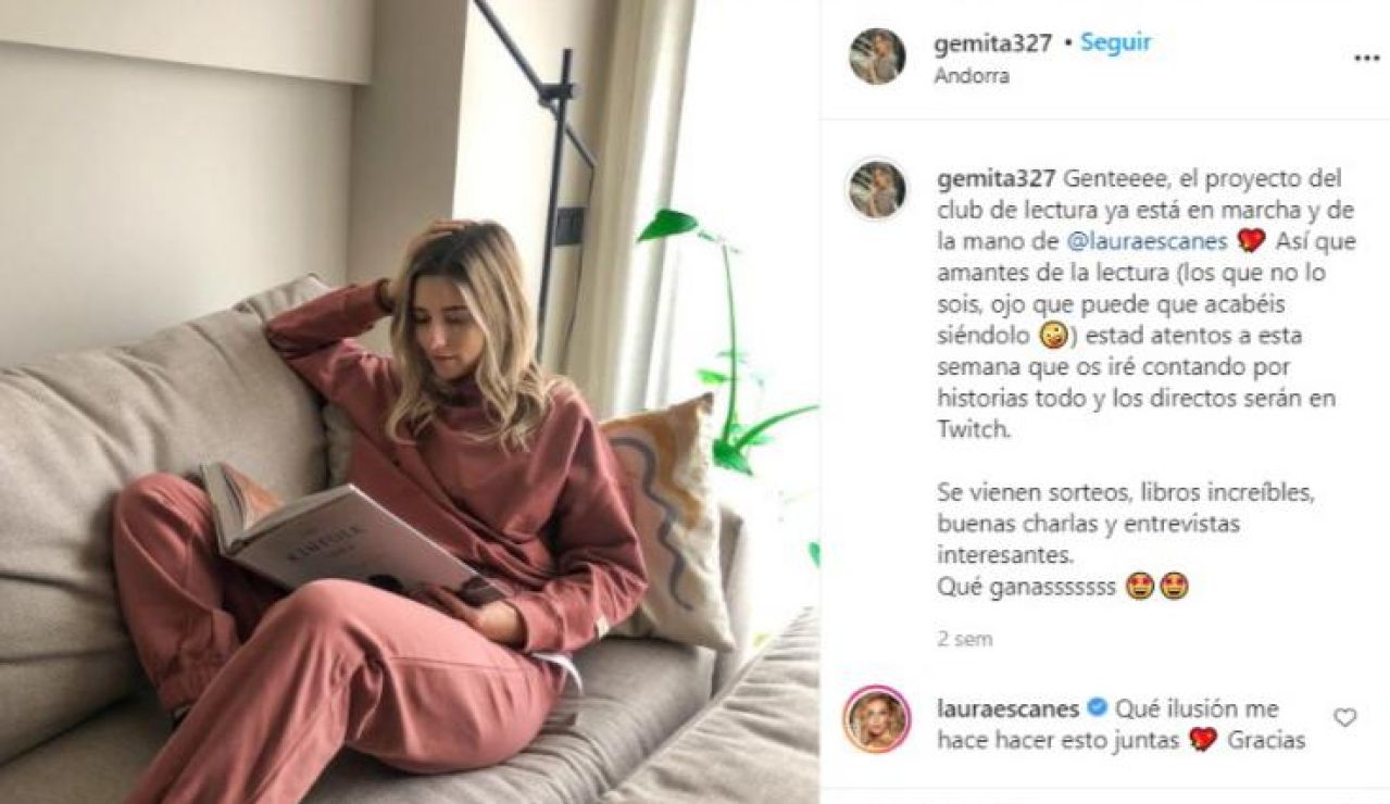 Gemma Gallardo leyendo