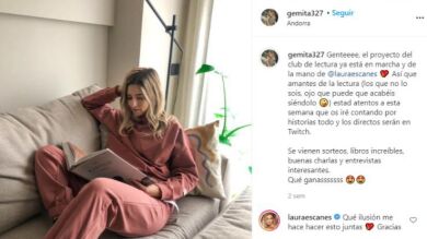 Gemma Gallardo funda un club de lectura en Twitch junto a Laura Escanes