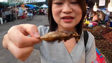 ¡Al rico insecto! Esta mujer prueba hasta 12 bichos diferentes en un mercado callejero ¡Al rico insecto! Esta mujer prueba hasta 12 bichos diferentes en un mercado callejero