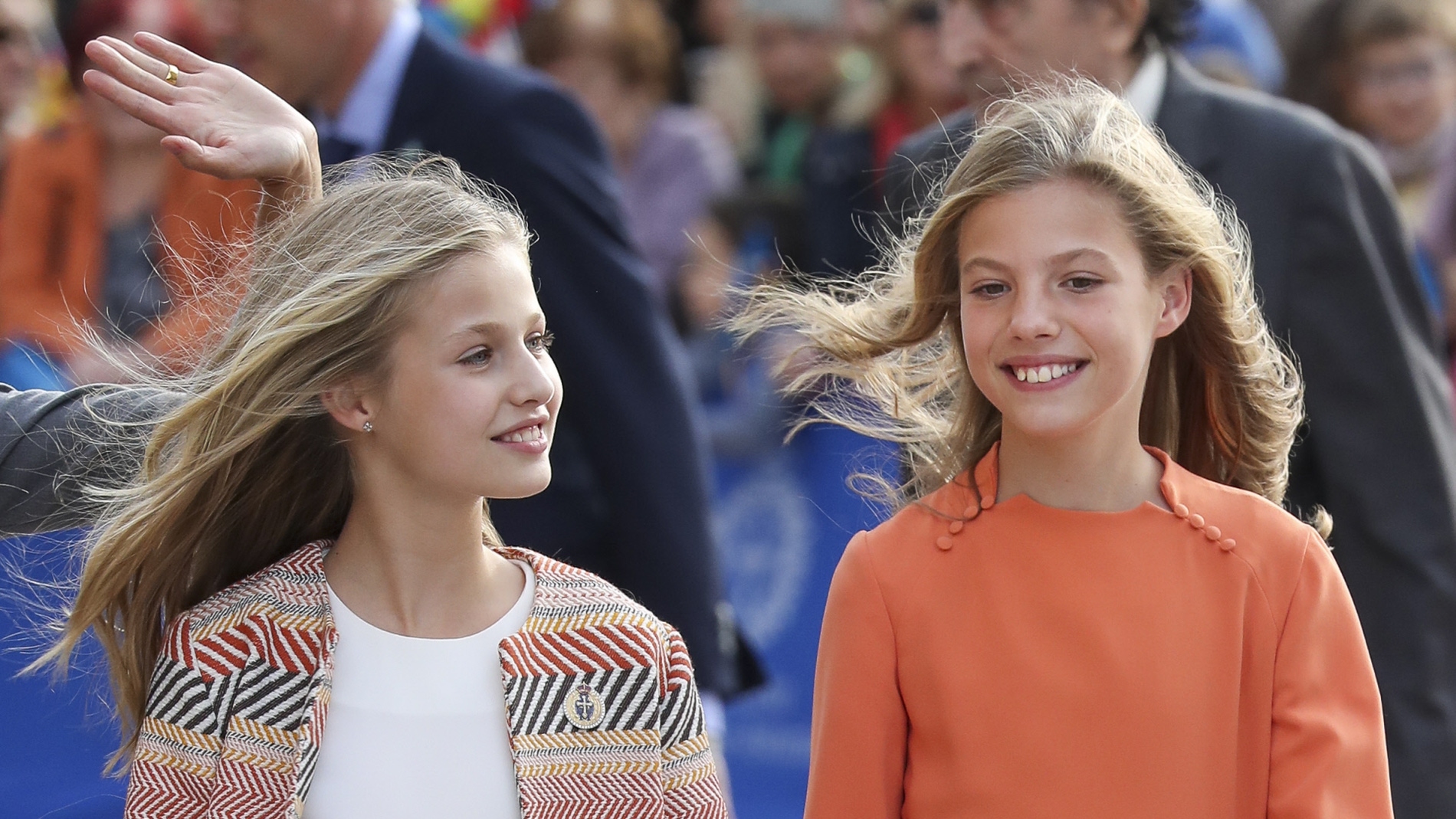 Las infantas Leonor y Sofía